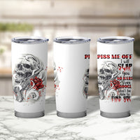 P Me Off Tattooed Skull Rose Tumbler Cup - Wonder Print Shop