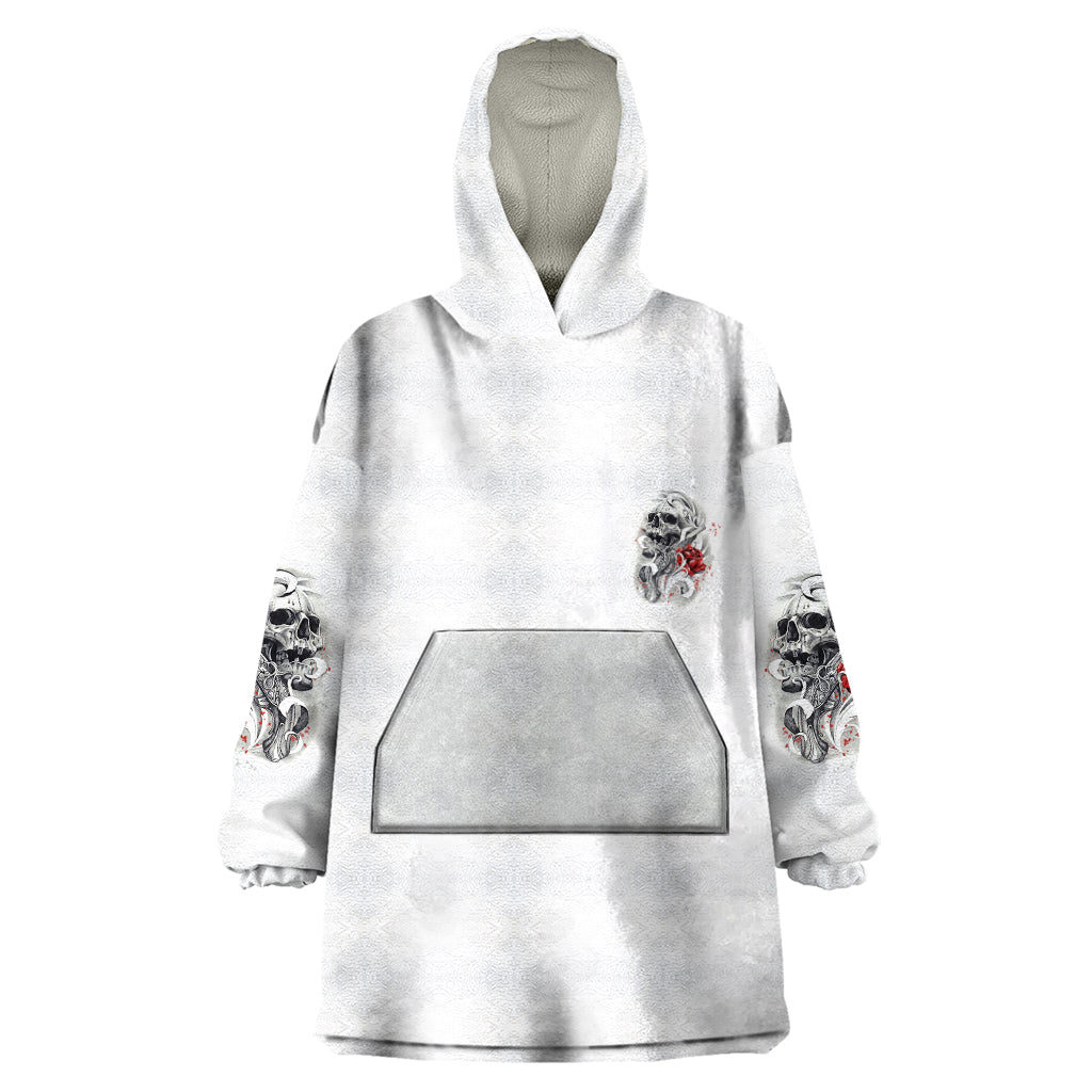 P Me Off Tattooed Skull Rose Wearable Blanket Hoodie - Wonder Print Shop