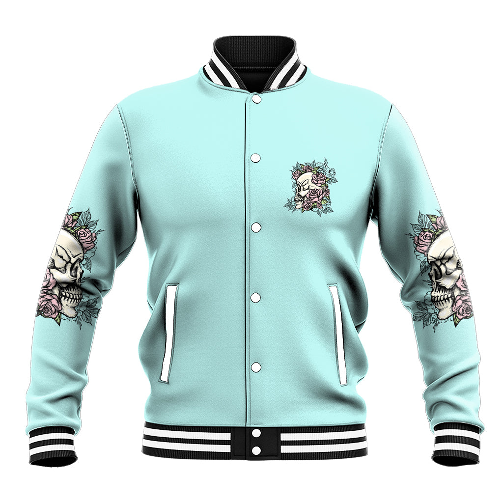 I May Not Be Perfect Skull Roses Baseball Jacket - Wonder Print Shop