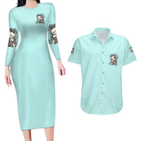 I May Not Be Perfect Skull Roses Couples Matching Long Sleeve Bodycon Dress and Hawaiian Shirt - Wonder Print Shop
