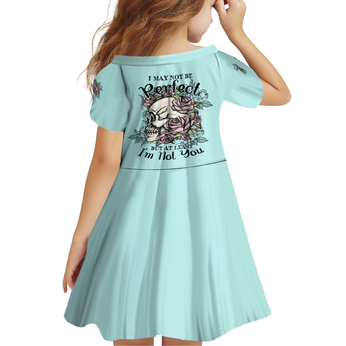 I May Not Be Perfect Skull Roses Family Matching Tank Maxi Dress and Hawaiian Shirt - Wonder Print Shop