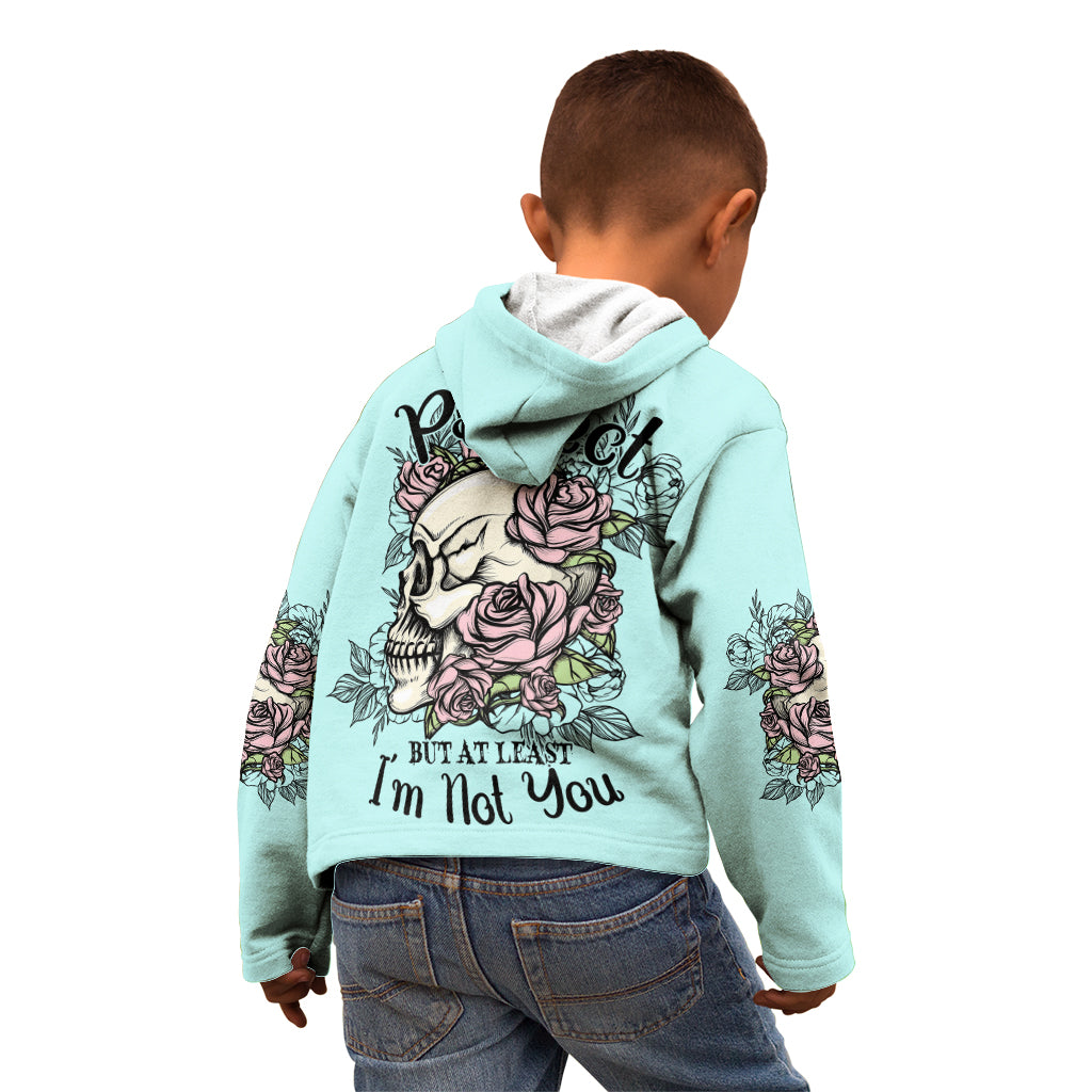 I May Not Be Perfect Skull Roses Kid Hoodie - Wonder Print Shop