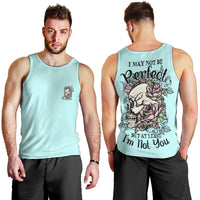I May Not Be Perfect Skull Roses Men Tank Top - Wonder Print Shop