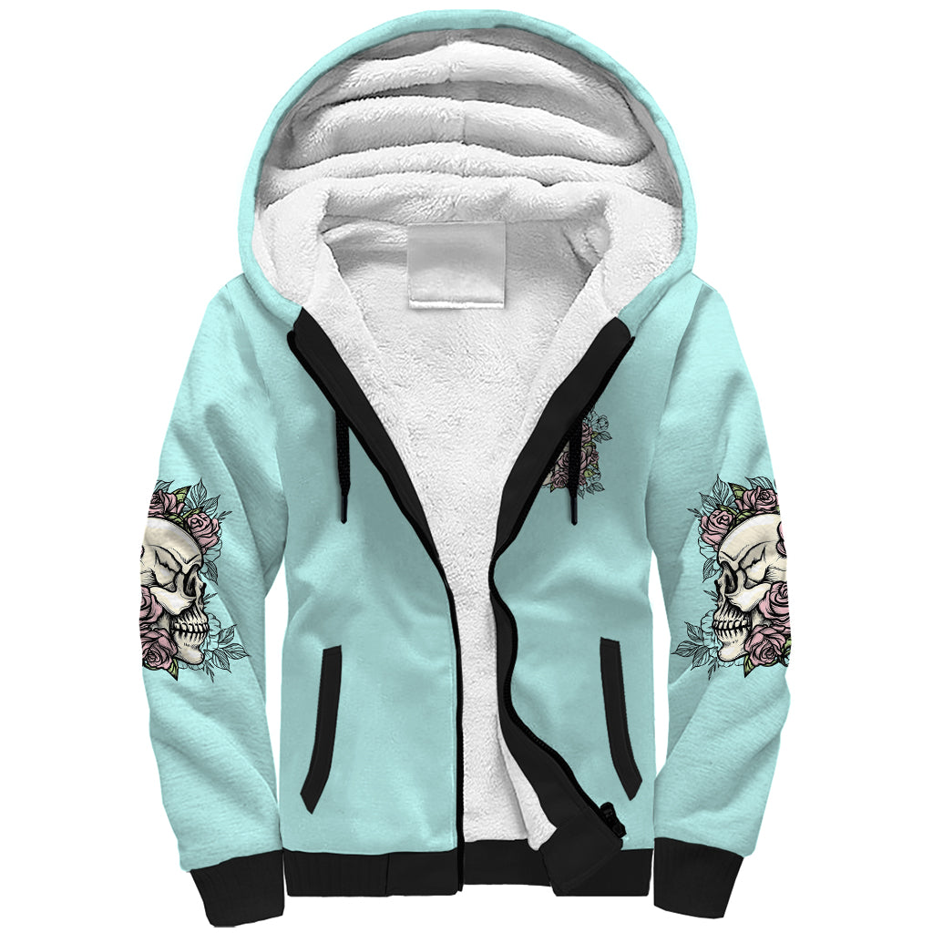 I May Not Be Perfect Skull Roses Sherpa Hoodie - Wonder Print Shop