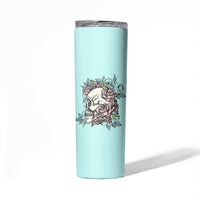 I May Not Be Perfect Skull Roses Skinny Tumbler - Wonder Print Shop