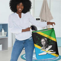 Julius Nyerere Laundry Basket Education is a Way of Fighting Poverty Quote and Tanzanian Flag Alphabet - Wonder Print Shop