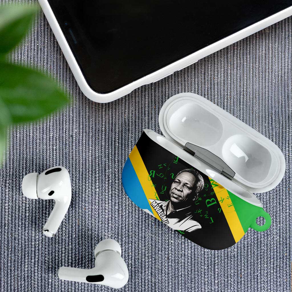 Julius Nyerere AirPods Case Education is a Way of Fighting Poverty Quote and Tanzanian Flag Alphabet - Wonder Print Shop