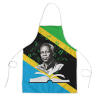 Julius Nyerere Apron Education is a Way of Fighting Poverty Quote and Tanzanian Flag Alphabet - Wonder Print Shop