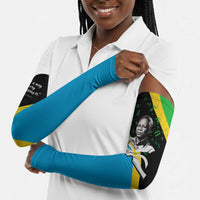Julius Nyerere Arm Sleeves Education is a Way of Fighting Poverty Quote and Tanzanian Flag Alphabet - Wonder Print Shop