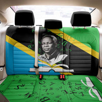 Julius Nyerere Back Car Seat Cover Education is a Way of Fighting Poverty Quote and Tanzanian Flag Alphabet - Wonder Print Shop