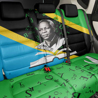 Julius Nyerere Back Car Seat Cover Education is a Way of Fighting Poverty Quote and Tanzanian Flag Alphabet - Wonder Print Shop
