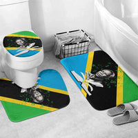 Julius Nyerere Bathroom Set Education is a Way of Fighting Poverty Quote and Tanzanian Flag Alphabet - Wonder Print Shop