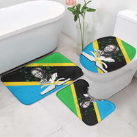 Julius Nyerere Bathroom Set Education is a Way of Fighting Poverty Quote and Tanzanian Flag Alphabet - Wonder Print Shop