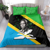 Julius Nyerere Bedding Set Education is a Way of Fighting Poverty Quote and Tanzanian Flag Alphabet - Wonder Print Shop