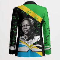 Julius Nyerere Blazer Education is a Way of Fighting Poverty Quote and Tanzanian Flag Alphabet - Wonder Print Shop