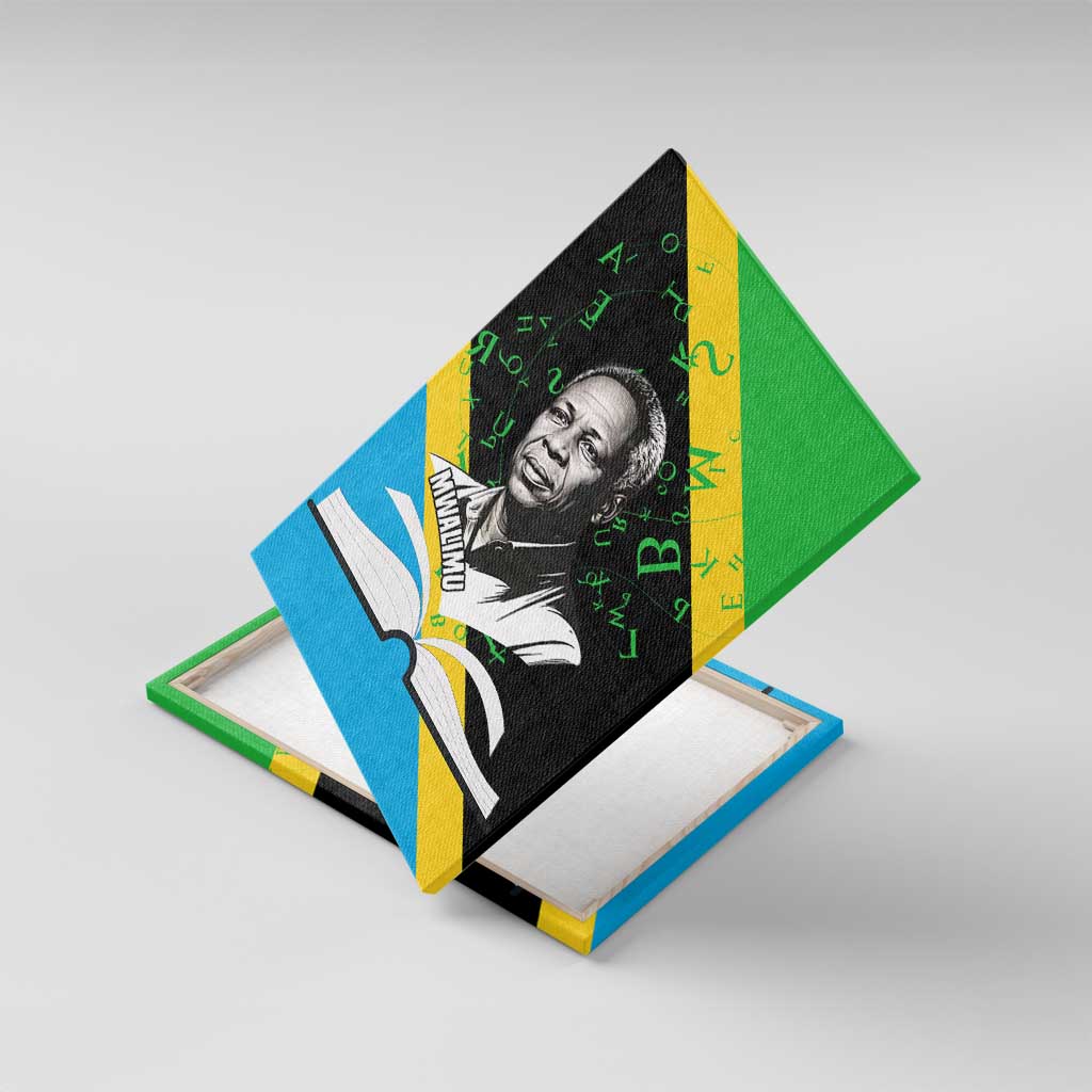 Julius Nyerere Canvas Wall Art Education is a Way of Fighting Poverty Quote and Tanzanian Flag Alphabet - Wonder Print Shop