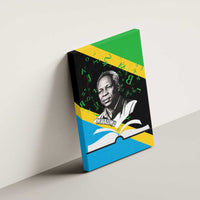 Julius Nyerere Canvas Wall Art Education is a Way of Fighting Poverty Quote and Tanzanian Flag Alphabet - Wonder Print Shop