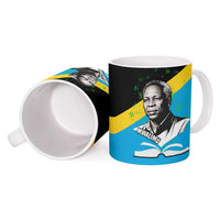 Julius Nyerere Ceramic Mug Education is a Way of Fighting Poverty Quote and Tanzanian Flag Alphabet - Wonder Print Shop