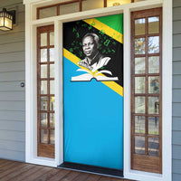 Julius Nyerere Door Cover Education is a Way of Fighting Poverty Quote and Tanzanian Flag Alphabet - Wonder Print Shop