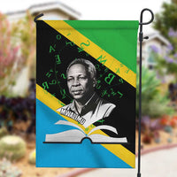 Julius Nyerere Garden Flag Education is a Way of Fighting Poverty Quote and Tanzanian Flag Alphabet - Wonder Print Shop