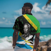 Julius Nyerere Hawaiian Shirt Education is a Way of Fighting Poverty Quote and Tanzanian Flag Alphabet - Wonder Print Shop