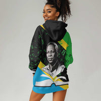 Julius Nyerere Hoodie Dress Education is a Way of Fighting Poverty Quote and Tanzanian Flag Alphabet - Wonder Print Shop