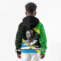 Julius Nyerere Kid Hoodie Education is a Way of Fighting Poverty Quote and Tanzanian Flag Alphabet - Wonder Print Shop