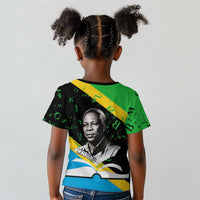 Julius Nyerere Kid T shirt Education is a Way of Fighting Poverty Quote and Tanzanian Flag Alphabet - Wonder Print Shop