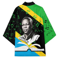 Julius Nyerere Kimono Education is a Way of Fighting Poverty Quote and Tanzanian Flag Alphabet - Wonder Print Shop