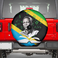 Julius Nyerere Spare Tire Cover Education is a Way of Fighting Poverty Quote and Tanzanian Flag Alphabet - Wonder Print Shop