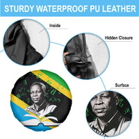 Julius Nyerere Spare Tire Cover Education is a Way of Fighting Poverty Quote and Tanzanian Flag Alphabet - Wonder Print Shop