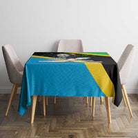 Julius Nyerere Tablecloth Education is a Way of Fighting Poverty Quote and Tanzanian Flag Alphabet - Wonder Print Shop