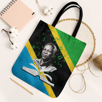 Julius Nyerere Tote Bag Education is a Way of Fighting Poverty Quote and Tanzanian Flag Alphabet - Wonder Print Shop