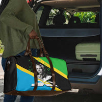 Julius Nyerere Travel Bag Education is a Way of Fighting Poverty Quote and Tanzanian Flag Alphabet - Wonder Print Shop