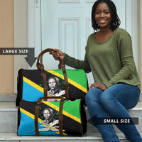 Julius Nyerere Travel Bag Education is a Way of Fighting Poverty Quote and Tanzanian Flag Alphabet - Wonder Print Shop