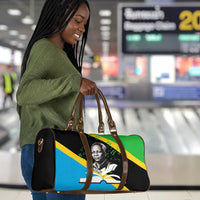 Julius Nyerere Travel Bag Education is a Way of Fighting Poverty Quote and Tanzanian Flag Alphabet - Wonder Print Shop