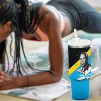 Julius Nyerere Tumbler With Handle Education is a Way of Fighting Poverty Quote and Tanzanian Flag Alphabet - Wonder Print Shop