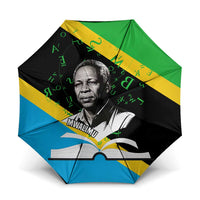 Julius Nyerere Umbrella Education is a Way of Fighting Poverty Quote and Tanzanian Flag Alphabet - Wonder Print Shop