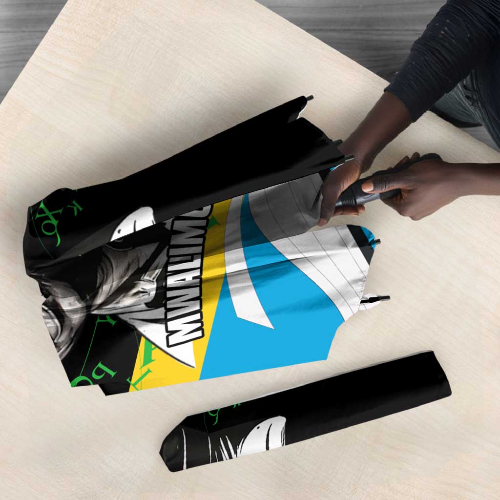 Julius Nyerere Umbrella Education is a Way of Fighting Poverty Quote and Tanzanian Flag Alphabet - Wonder Print Shop