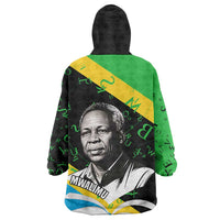 Julius Nyerere Wearable Blanket Hoodie Education is a Way of Fighting Poverty Quote and Tanzanian Flag Alphabet - Wonder Print Shop