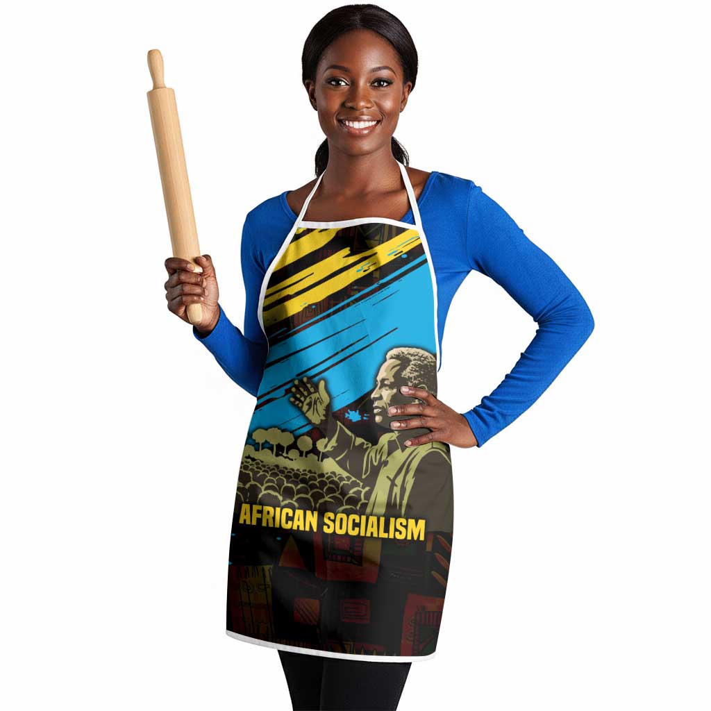 Julius Nyerere Apron Ujamaa African Socialism Text and Bold Striped Pattern - Wonder Print Shop