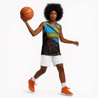 Julius Nyerere Basketball Jersey Ujamaa African Socialism Text and Bold Striped Pattern - Wonder Print Shop