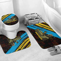 Julius Nyerere Bathroom Set Ujamaa African Socialism Text and Bold Striped Pattern - Wonder Print Shop