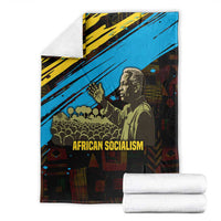 Julius Nyerere Blanket Ujamaa African Socialism Text and Bold Striped Pattern - Wonder Print Shop