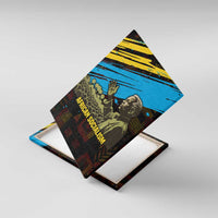 Julius Nyerere Canvas Wall Art Ujamaa African Socialism Text and Bold Striped Pattern - Wonder Print Shop