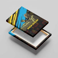Julius Nyerere Canvas Wall Art Ujamaa African Socialism Text and Bold Striped Pattern - Wonder Print Shop