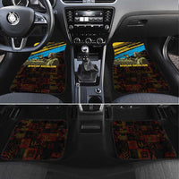 Julius Nyerere Car Mats Ujamaa African Socialism Text and Bold Striped Pattern - Wonder Print Shop