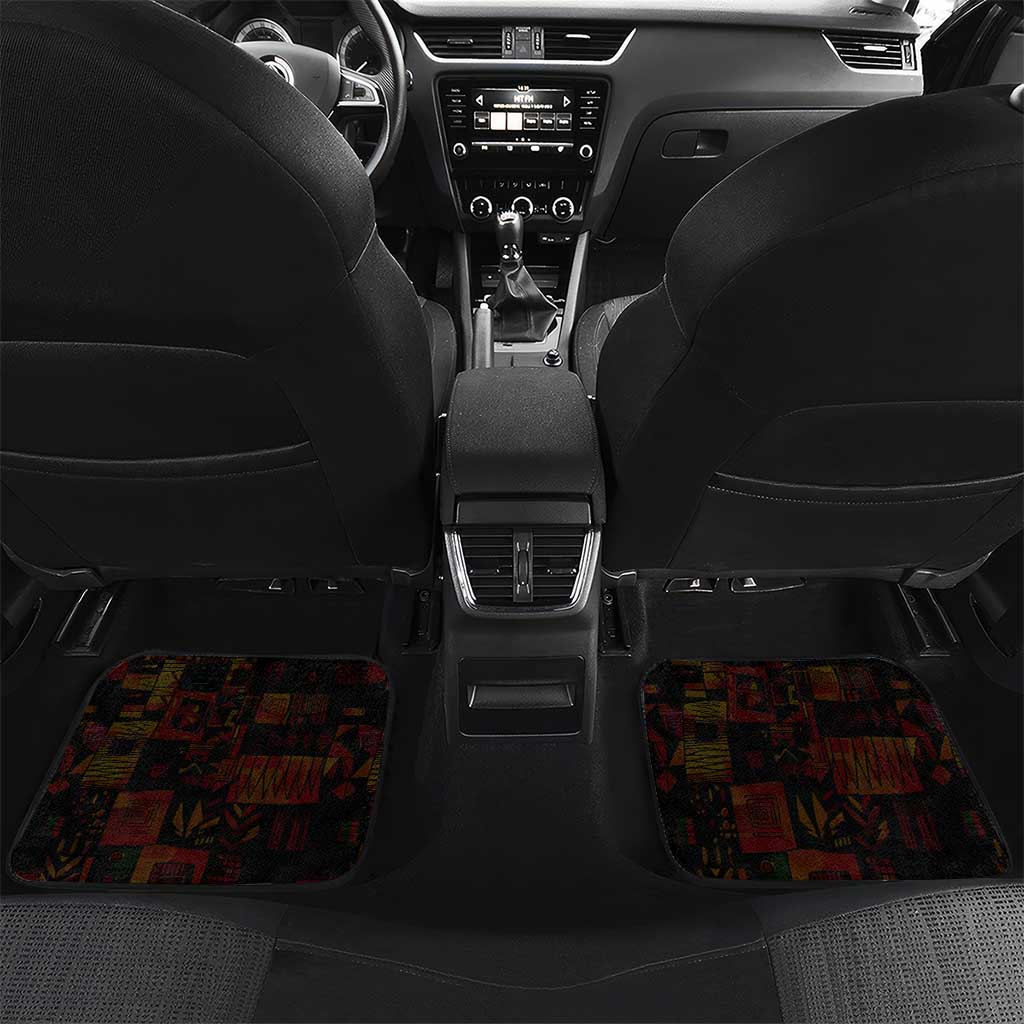 Julius Nyerere Car Mats Ujamaa African Socialism Text and Bold Striped Pattern - Wonder Print Shop