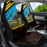 Julius Nyerere Car Seat Cover Ujamaa African Socialism Text and Bold Striped Pattern - Wonder Print Shop