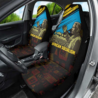 Julius Nyerere Car Seat Cover Ujamaa African Socialism Text and Bold Striped Pattern - Wonder Print Shop